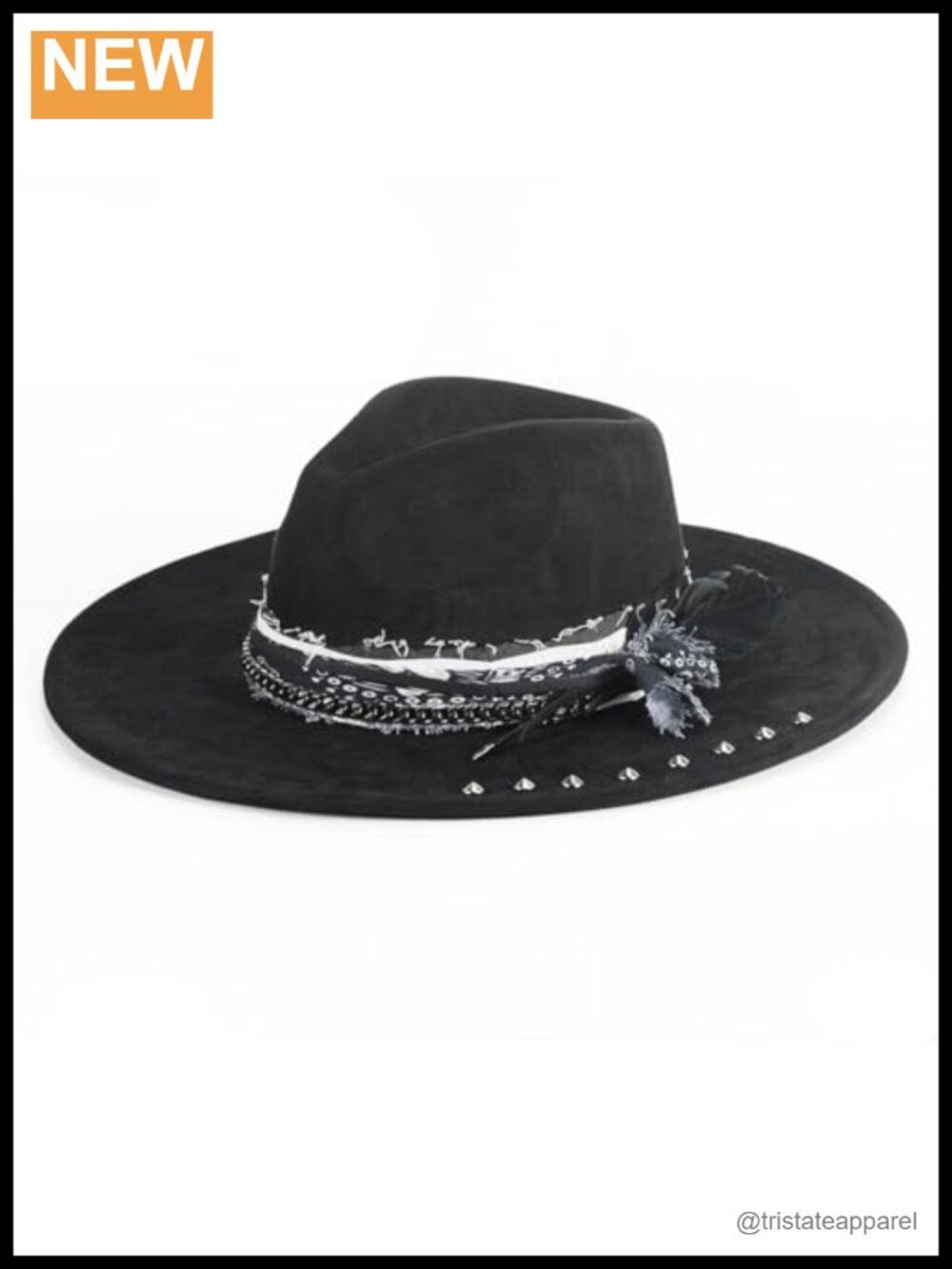 Handmade Suede Wide Brim Fedora Hat Western Rancher Style Unisex